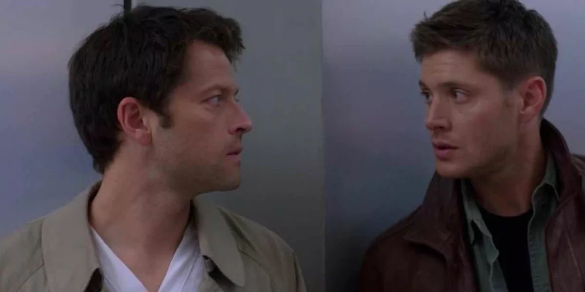 Dean and Castiel look at each other