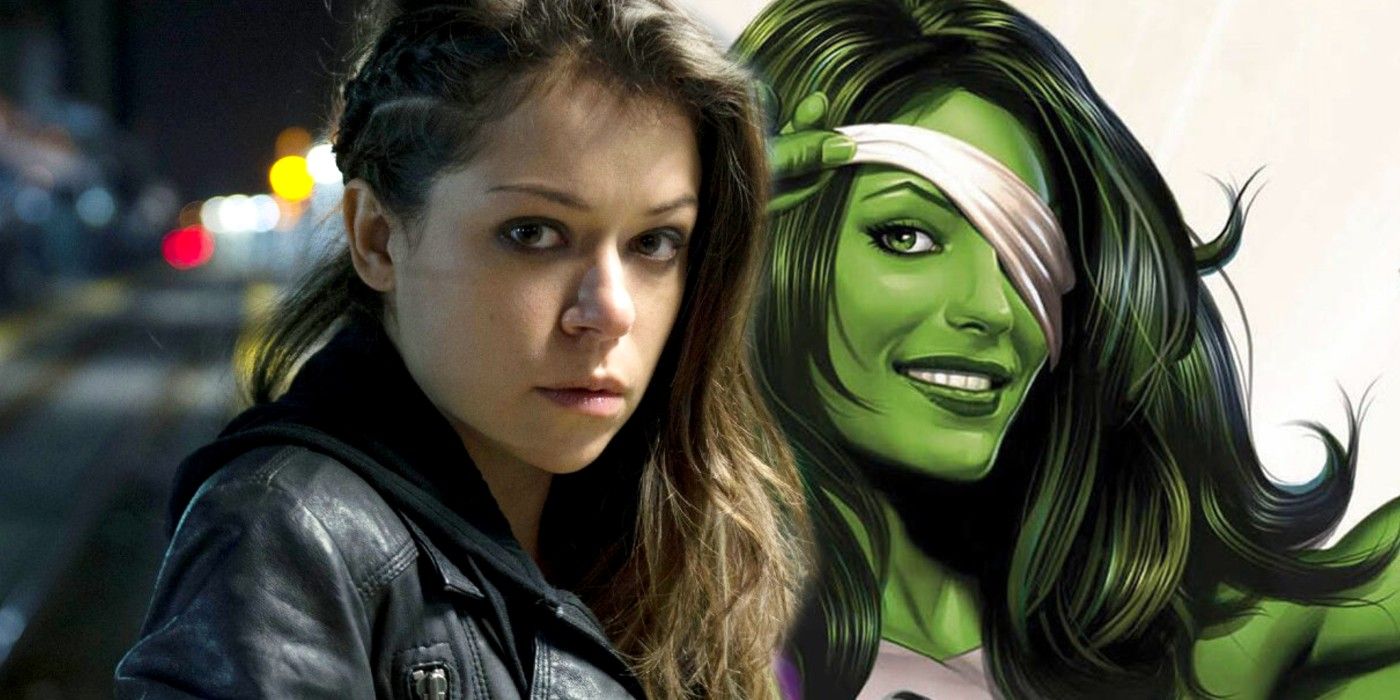 An image of Tatiana and an image of the She-Hulk character in the comics 