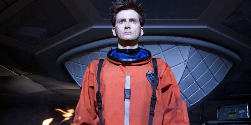 David Tennant as the Tenth Doctor returning to Bowie Base One in the Doctor Who episode "The Waters of Mars."