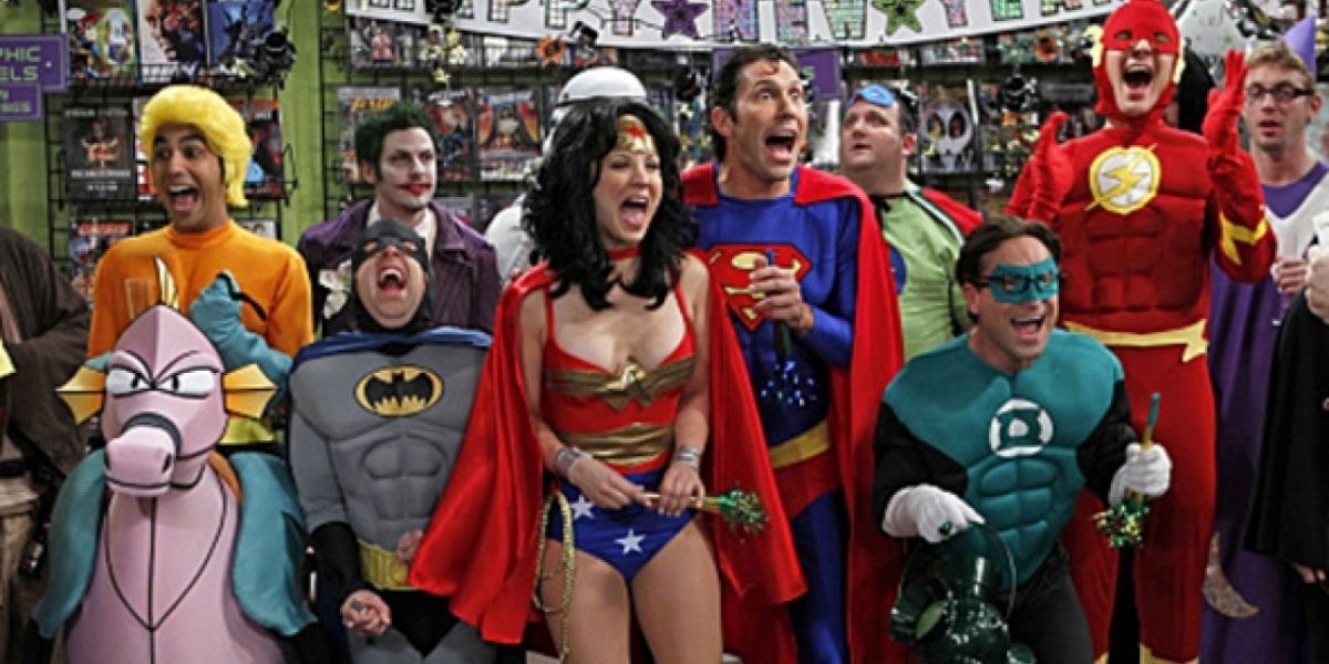 The Big Bang Theory Cast dressed as characters from The Justice League
