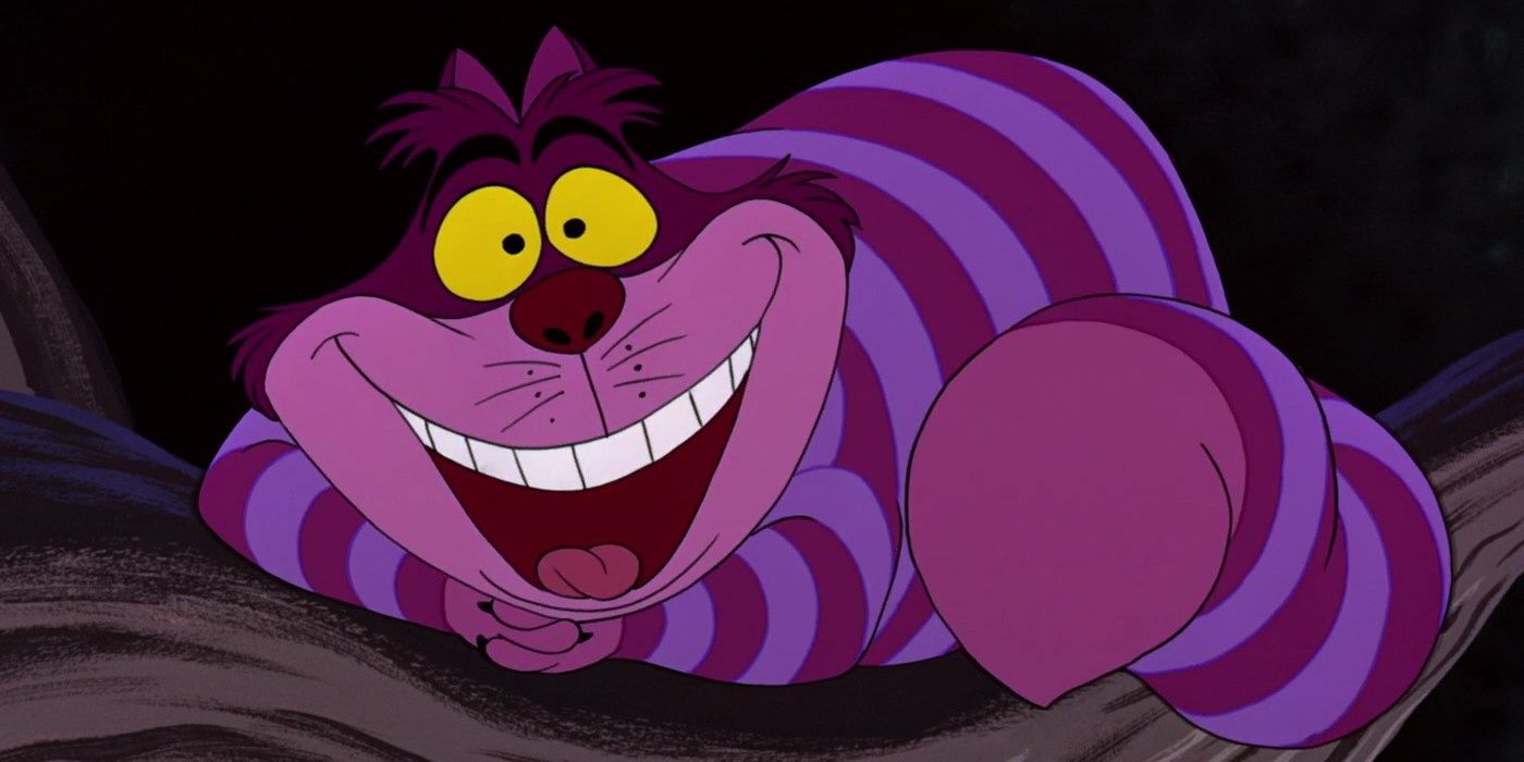 The Cheshire Cat smiling in Alice in Wonderland