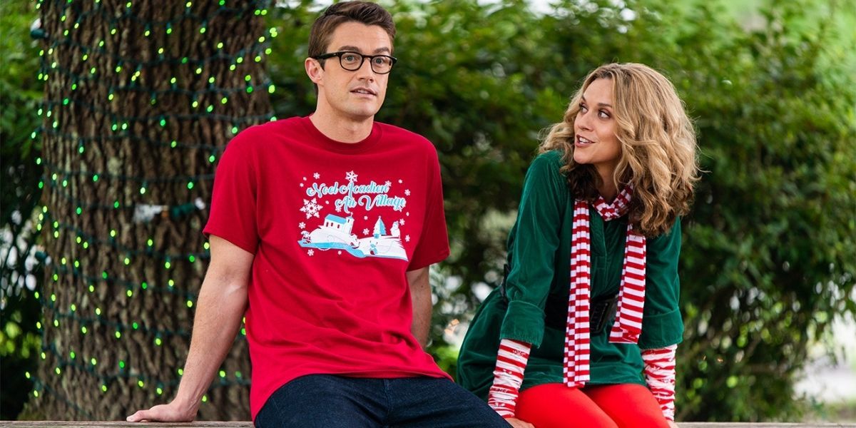 Hilarie Burton e Robert Buckley em O Contrato de Natal (2018)