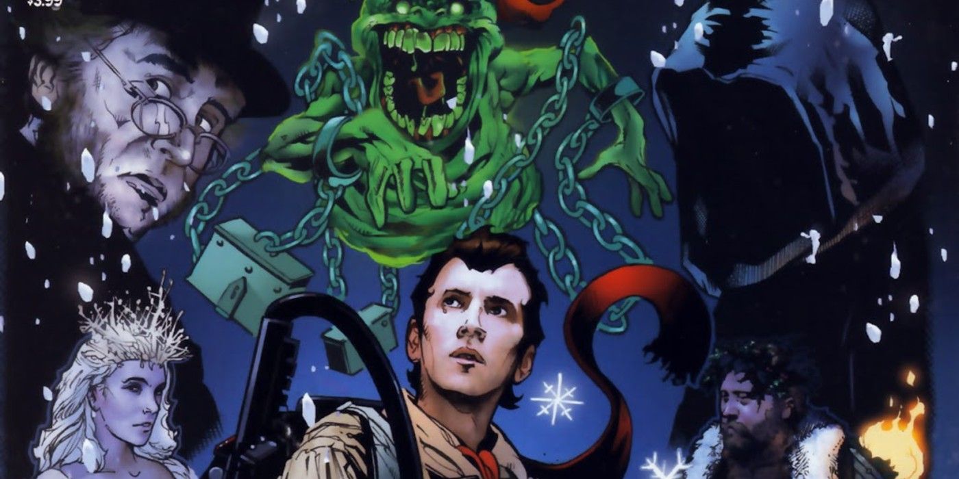 The Ghostbusters Christmas comics cover