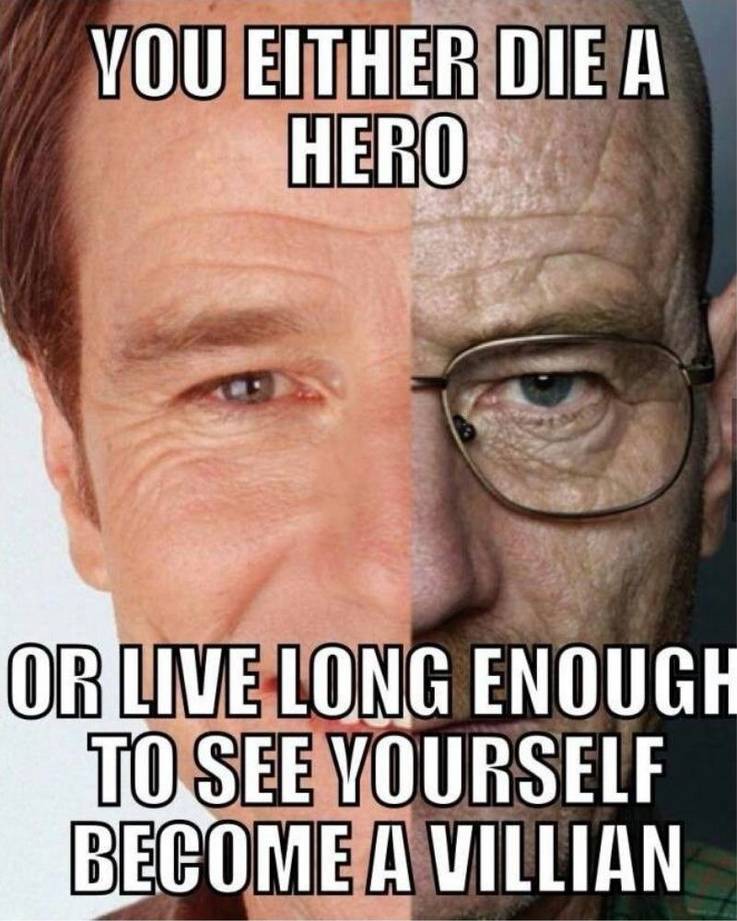 Breaking Bad : 10 Hilarious Walter White Memes! 17 The Hero Andd Villain.jpg?q=50&fit=crop&w=737&h=921&dpr=1