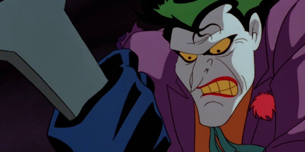 Joker looking angry in Batman: The Animated Series