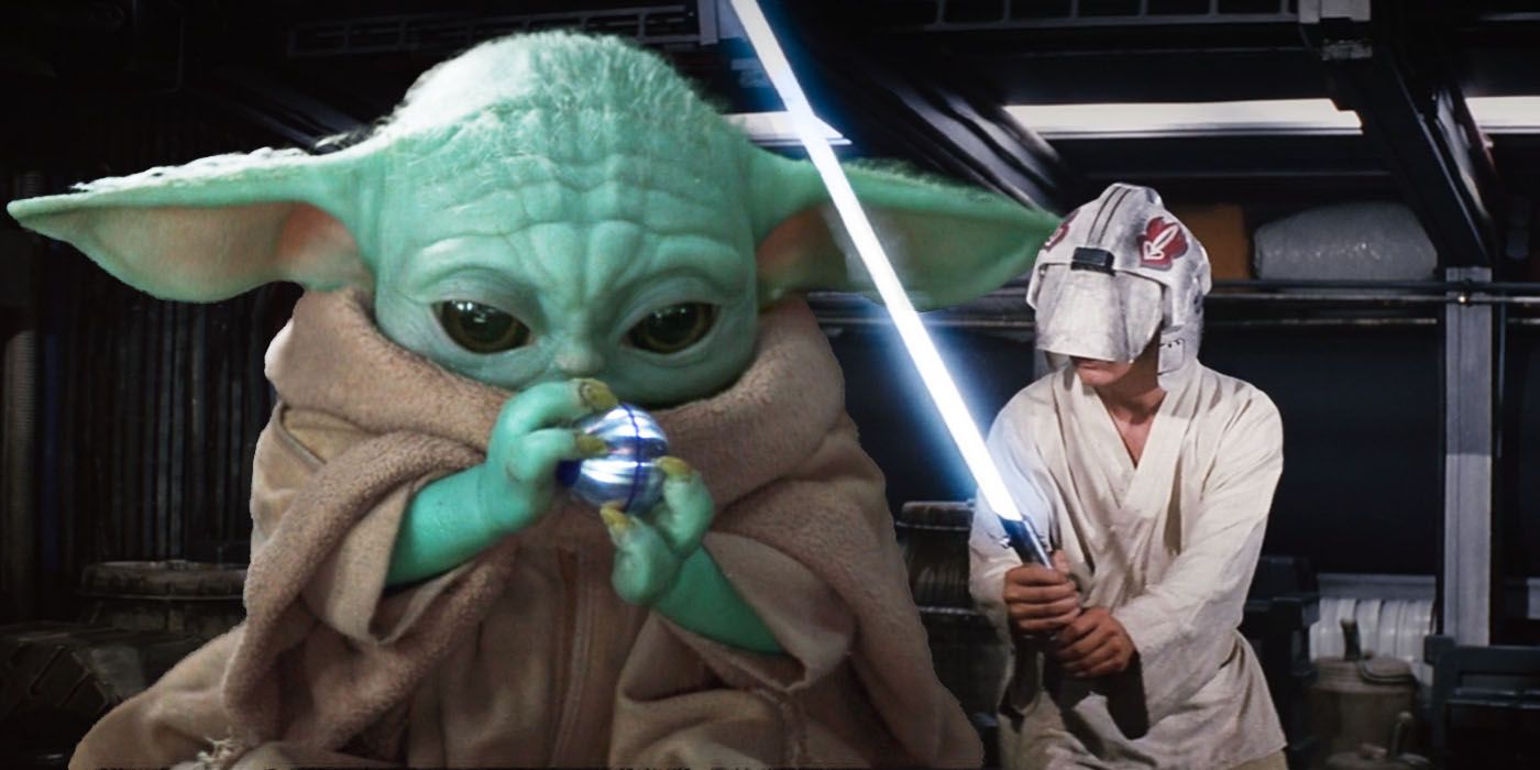 The Mandalorian Baby Yoda Silver Ball Luke Training