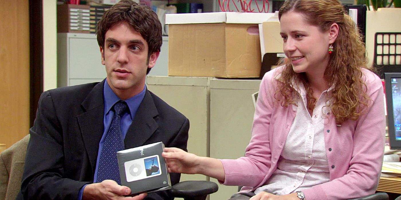 Ryan hands Pam the iPod in The Office