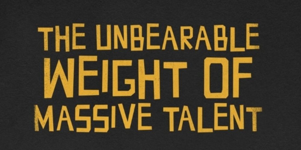 The Unbearable Weight Of Massive Talent Logo Poster Nicolas Cage
