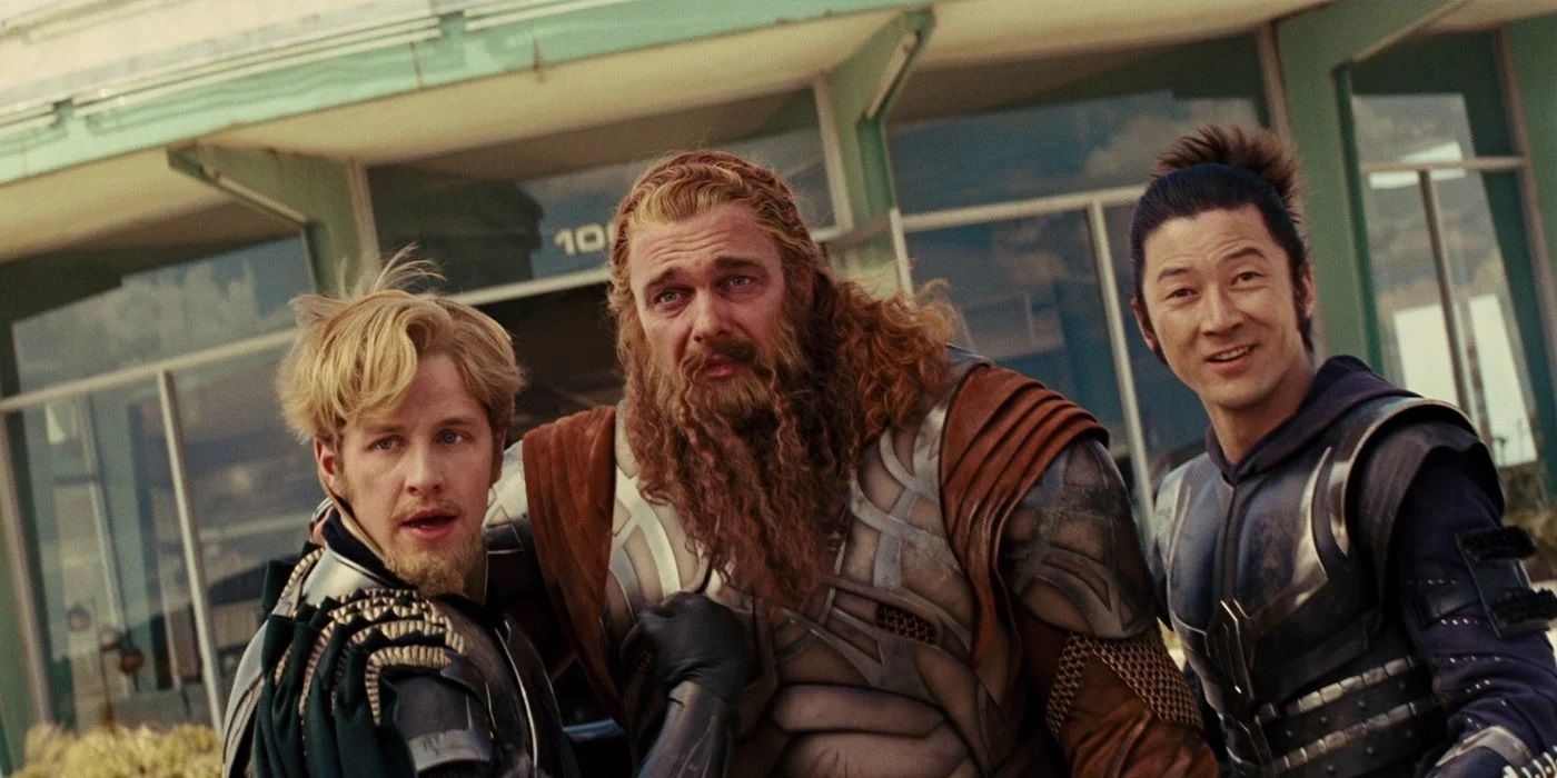 The Warriors Three on Earth in Thor