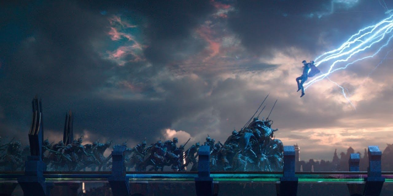 The final battle in Thor Ragnarok