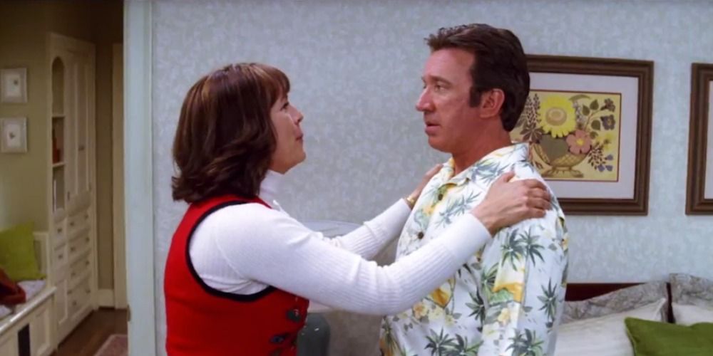 Tim Allen and Jamie Lee Curtis as Luther and Nora Krank in Christmas with the Kranks