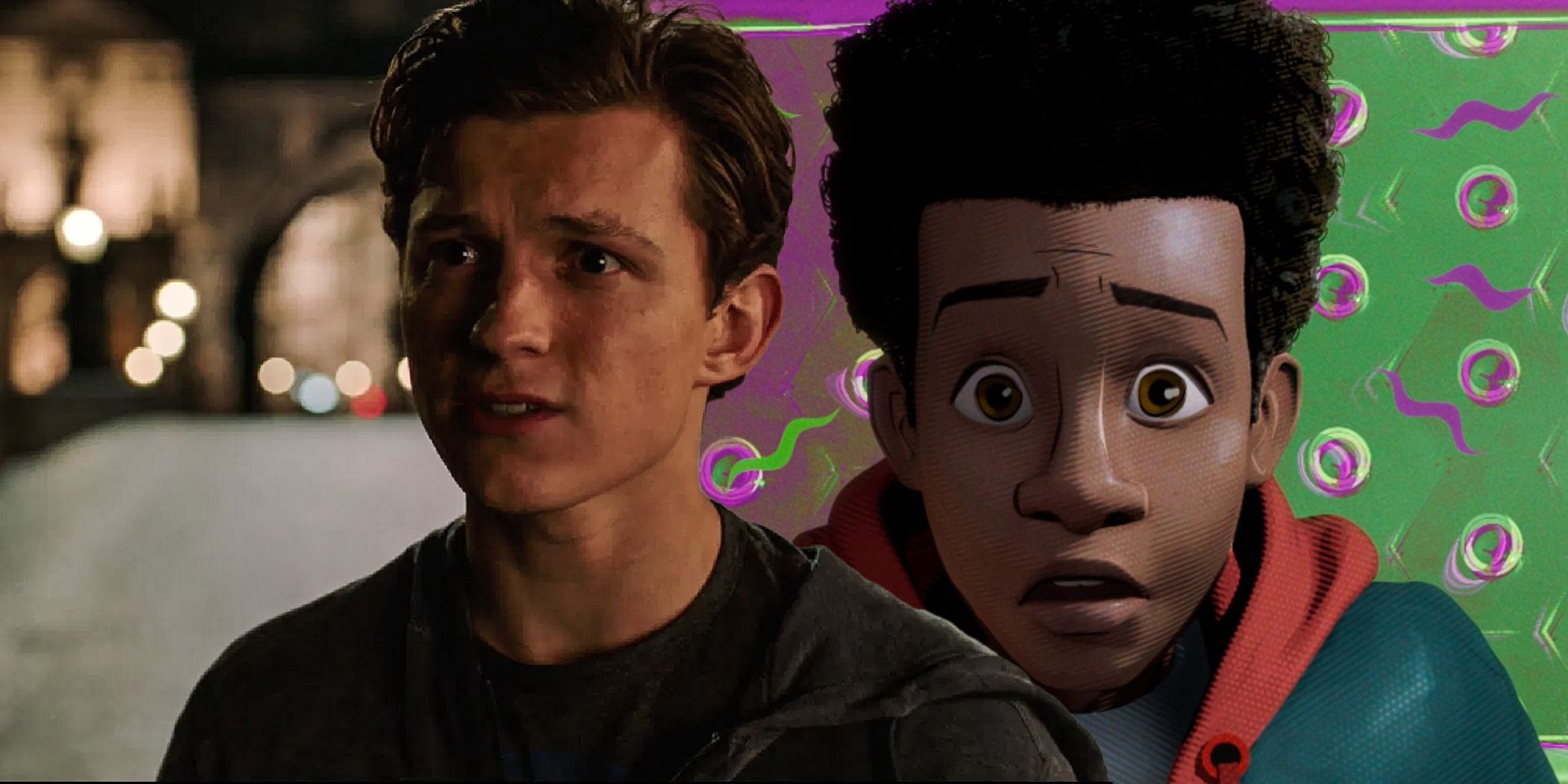 Tom Holland peter parker spiderman far from home miles morales into the spiderverse