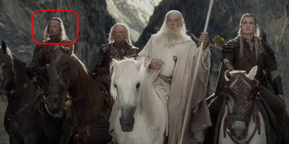 Gandalf looks out at Mordor