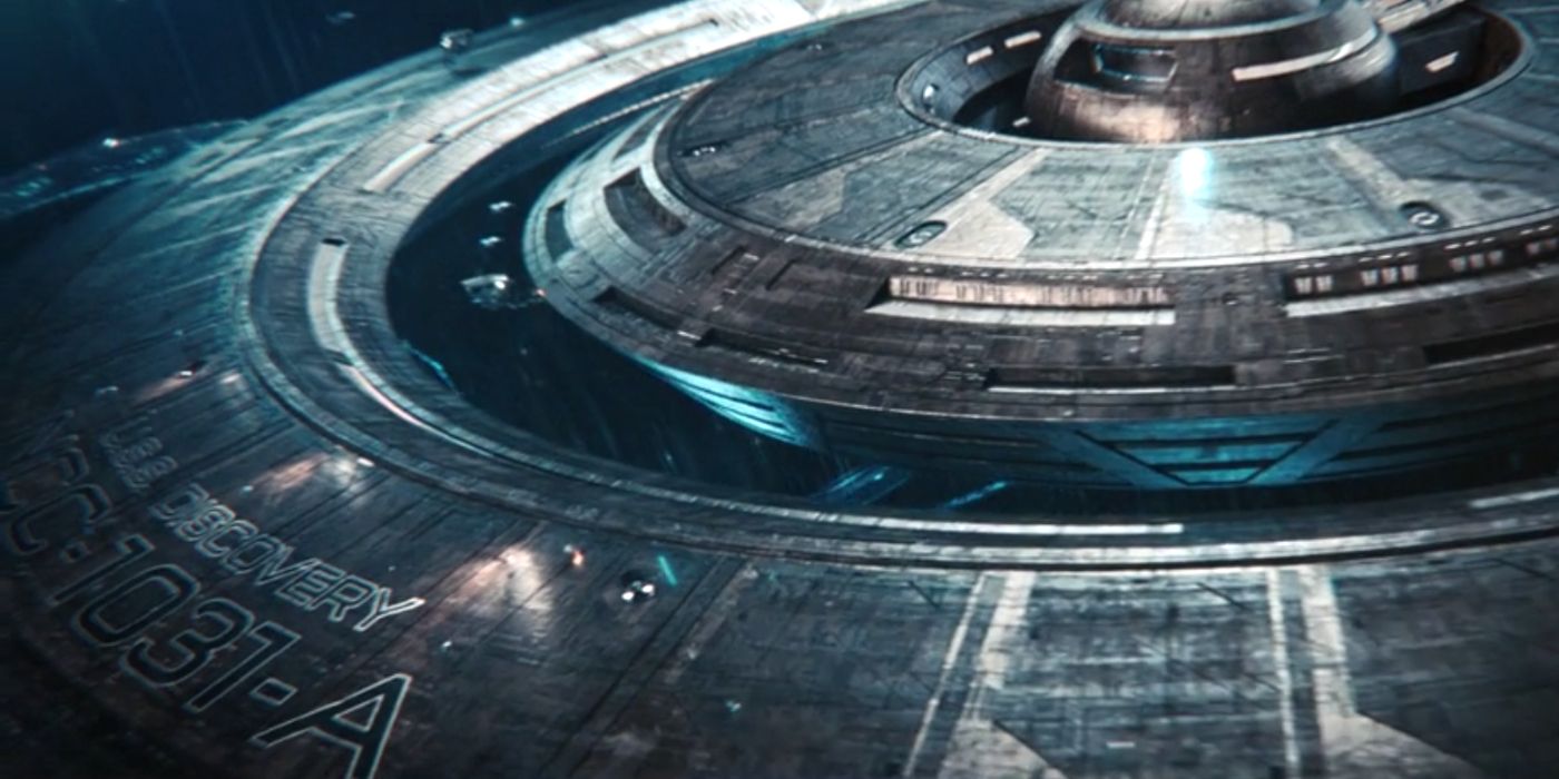 The USS Discovery A in space in Star Trek Discovery