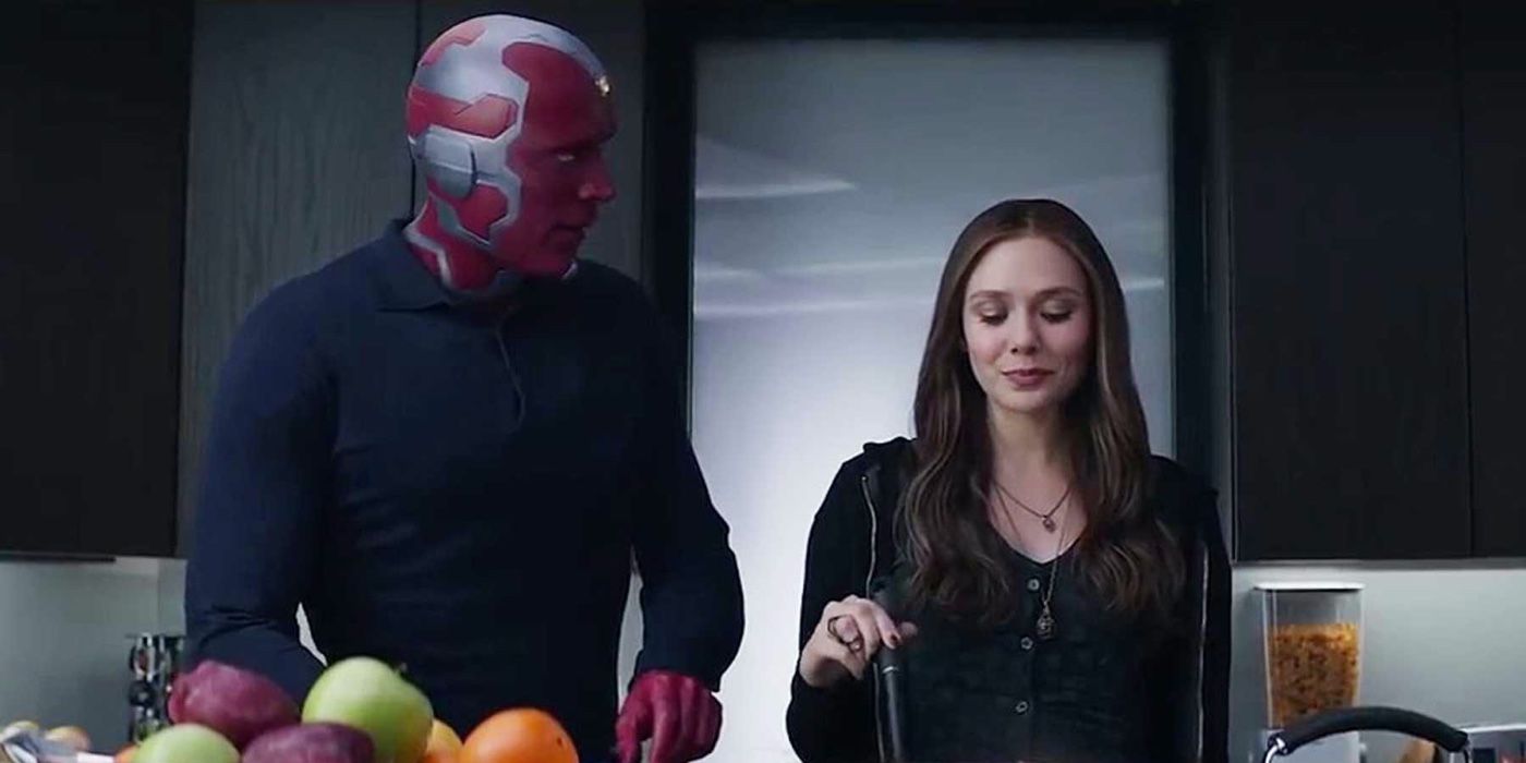 Vision and Scarlet Witch in Captain America Civil War