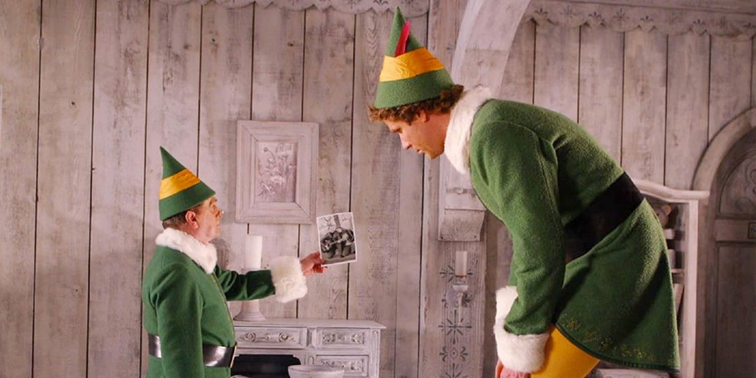 Buddy and Papa Elf talking in Elf.