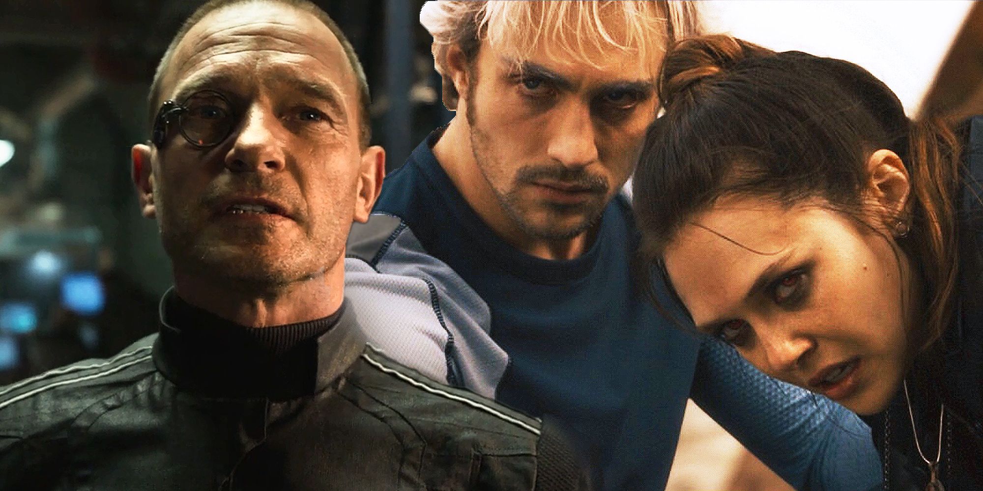 Wolfgang von Strucker and the Maximoff Twins in Avengers Age of Ultron