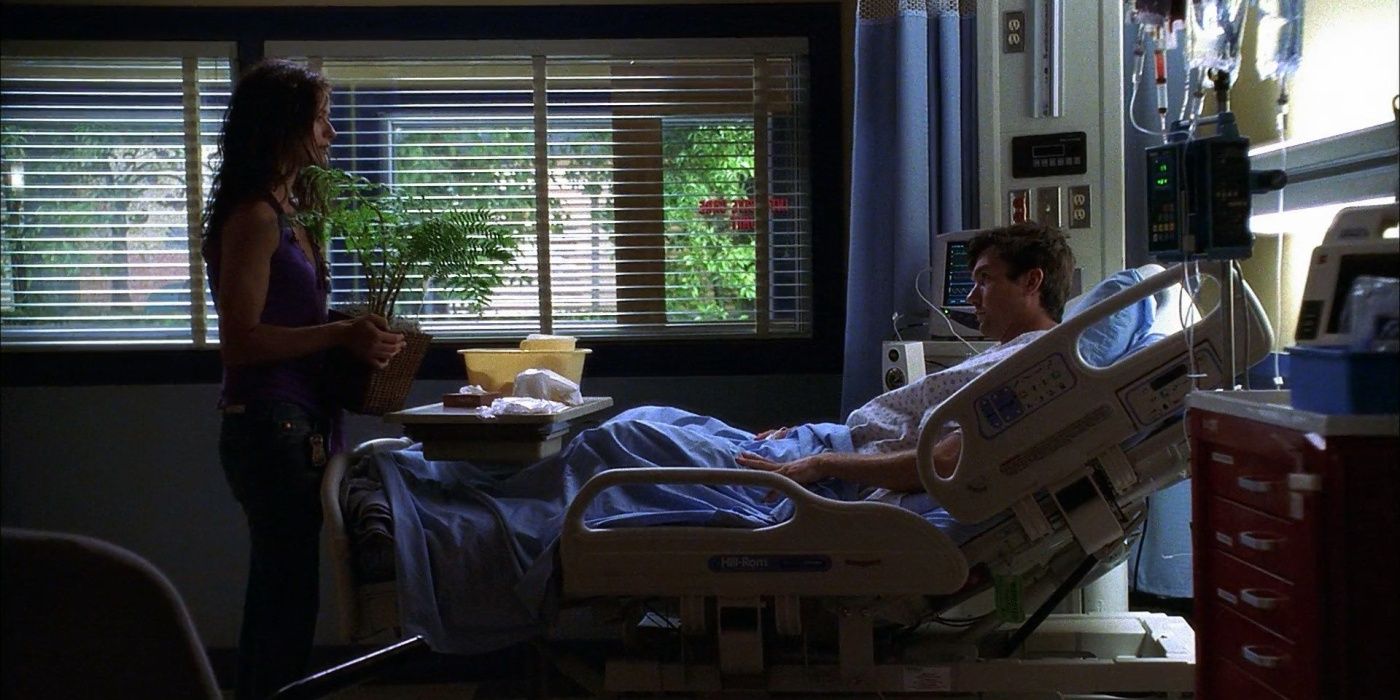 Jordan in Woody's hospital room, Crossing Jordan