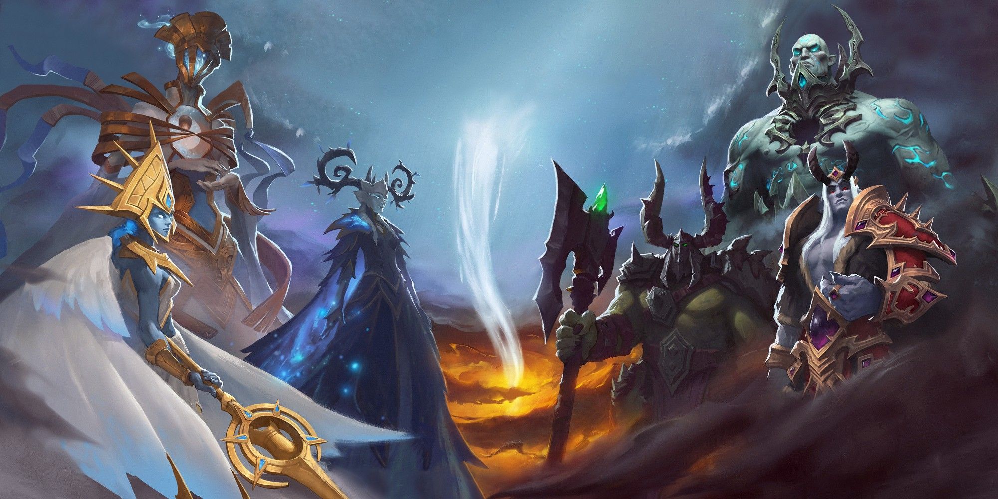 The main factions in the afterlife of World of Warcraft: Shadowlands, represented by the leader of the Covenants
