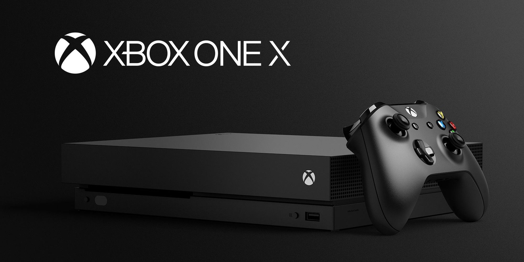 The Xbox One X with its controller