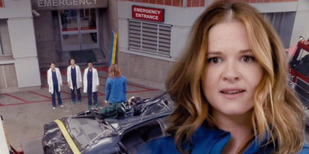 An image of April standing on a truck in Grey&rsquo;s Anatomy