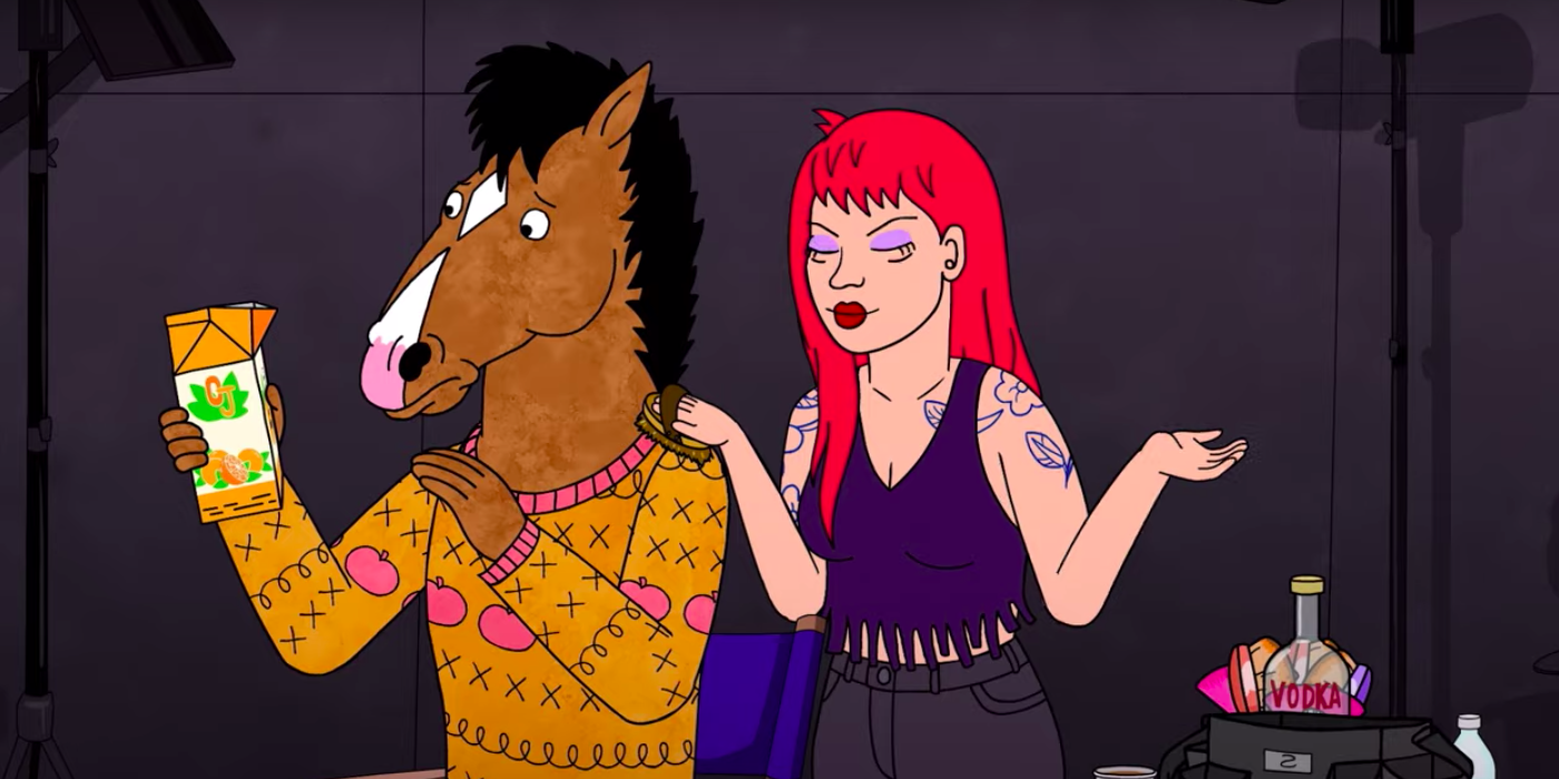 BoJack and Sharona on BoJack Horseman