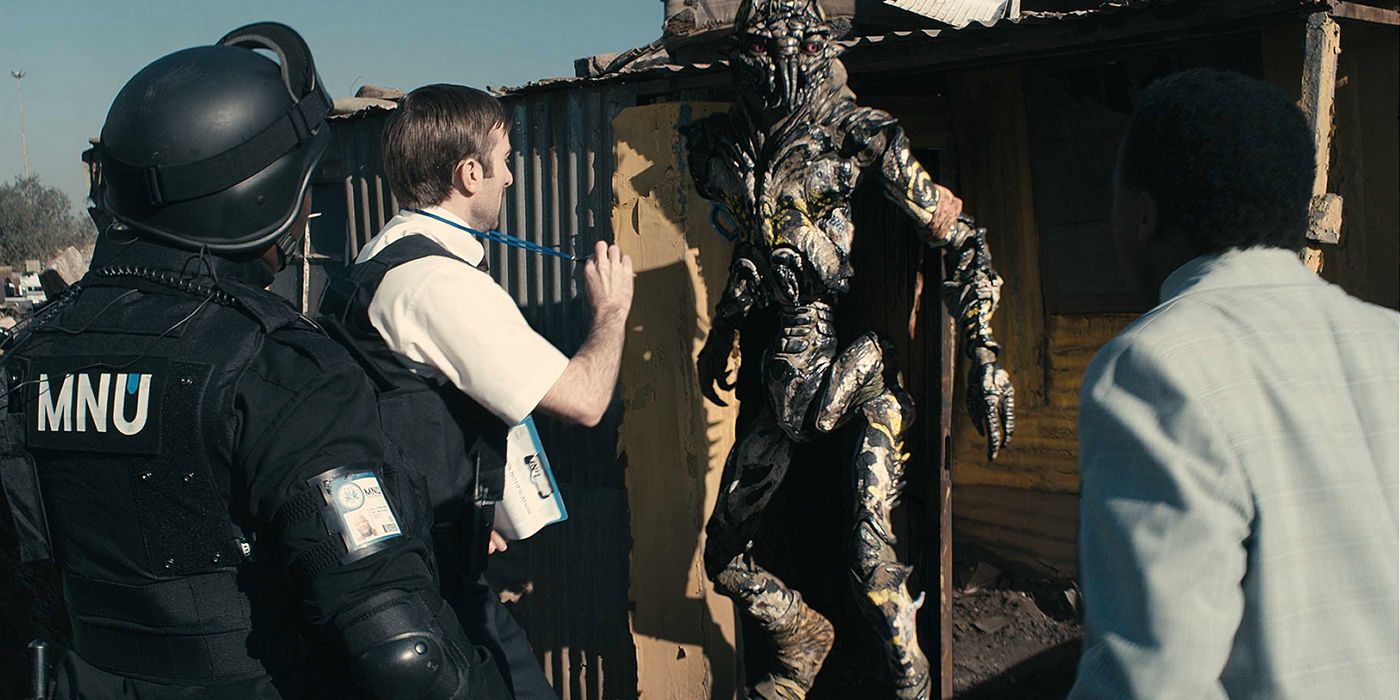 Sharlto Copley in TriStar Pictures' sci-fi thriller DISTRICT 9.