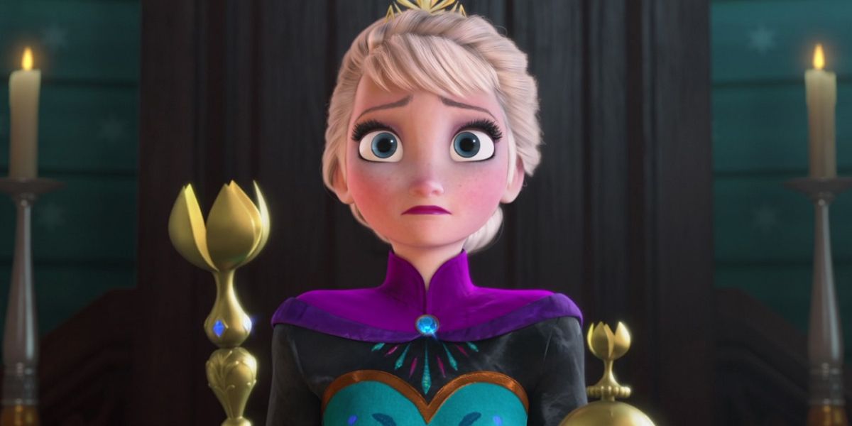 Elsa being crowned as queen