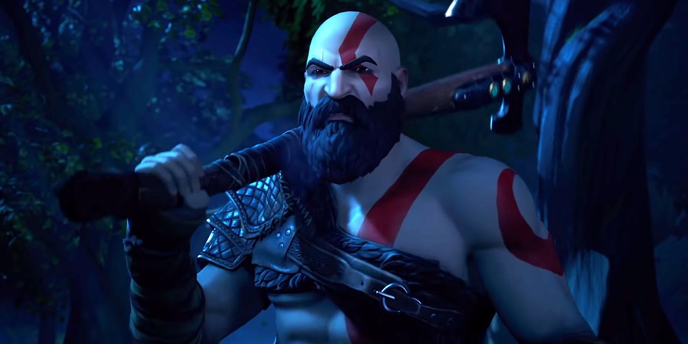 Kratos wielding an ax in Fortnite