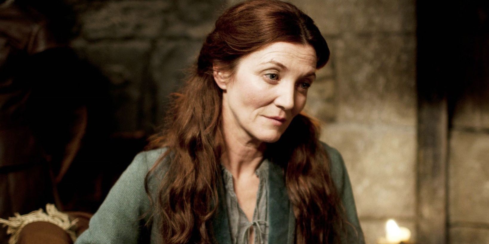 Catelyn Stark smiling gently in Game of Thrones