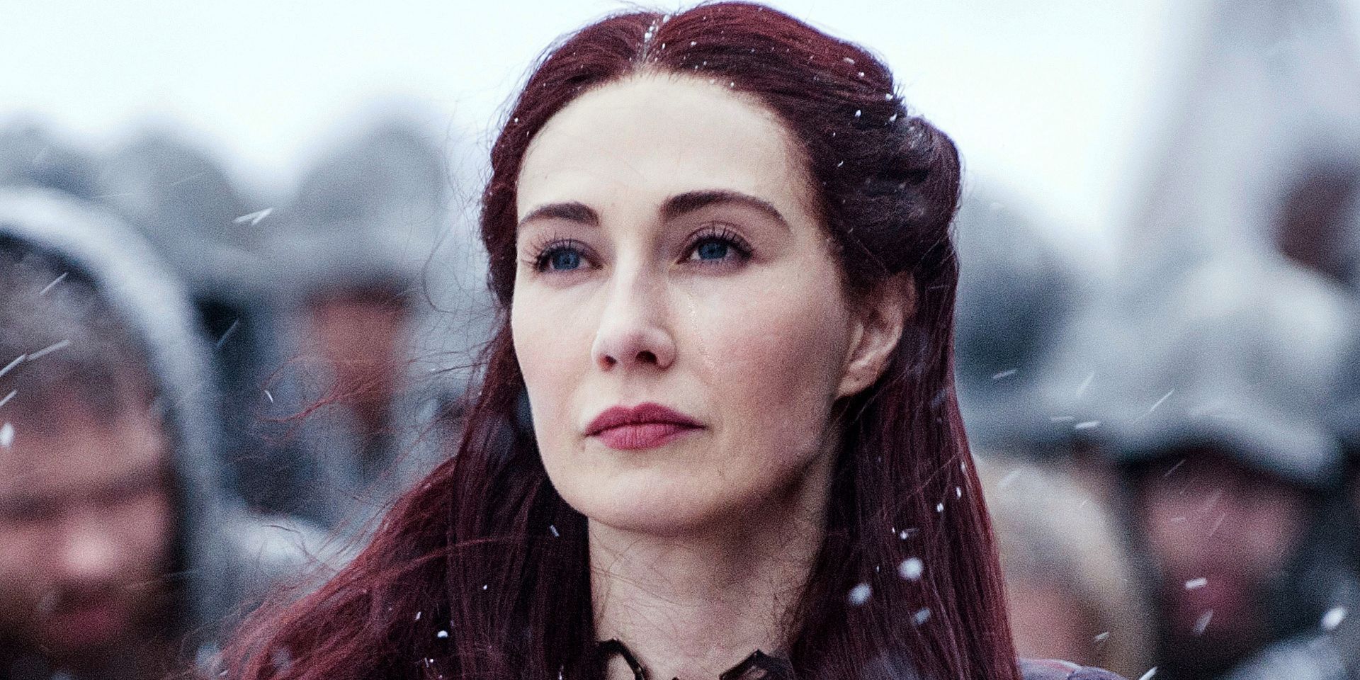 Melisandre watches the burning of Shereen in Game of Thrones