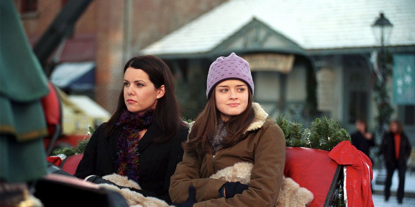 Lorelai en Rory op een sledetocht in Gilmore Girls