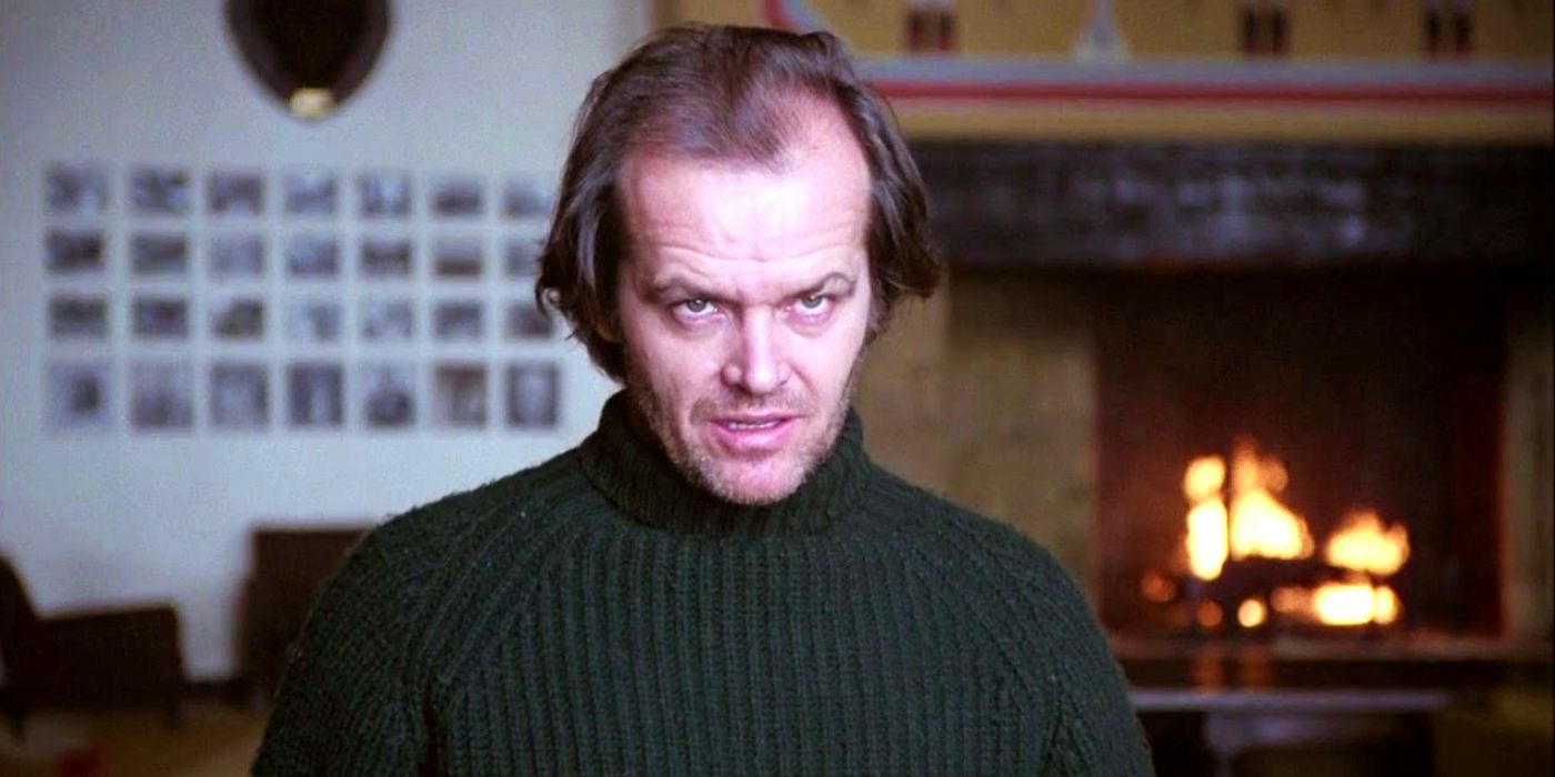 Jack Torrance standing in the hotel in The Shining