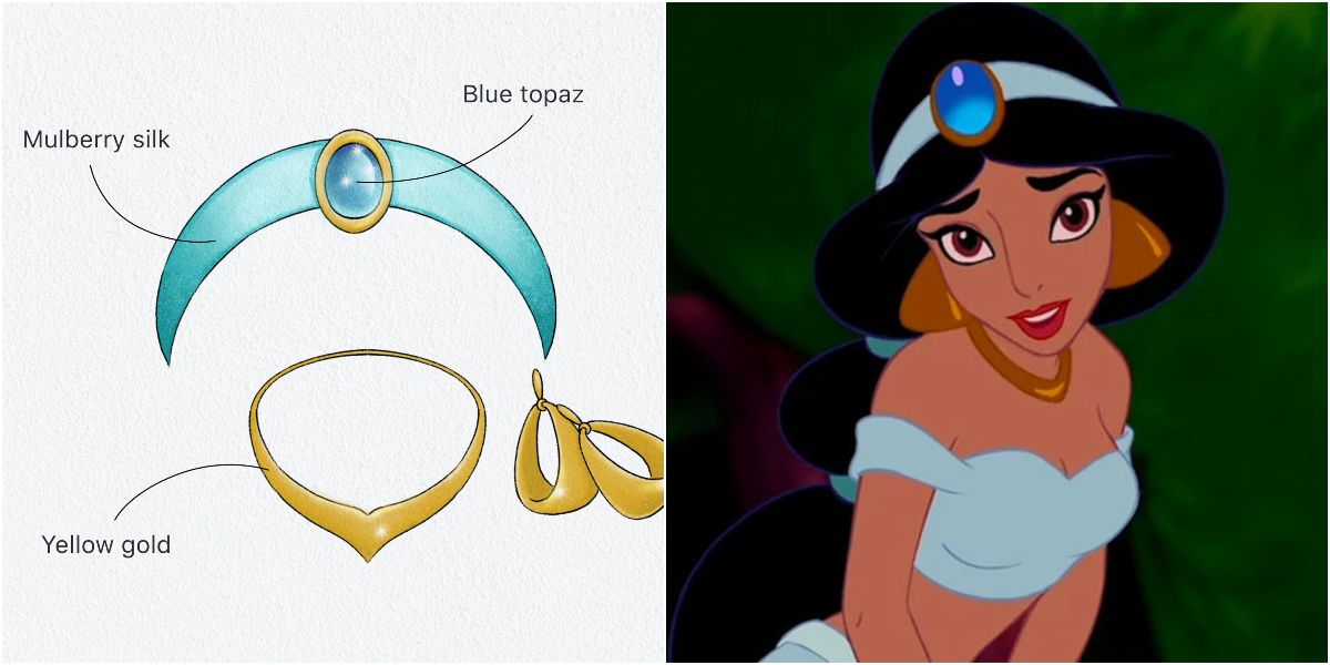 Jasmine from Aladdin headband and necklace