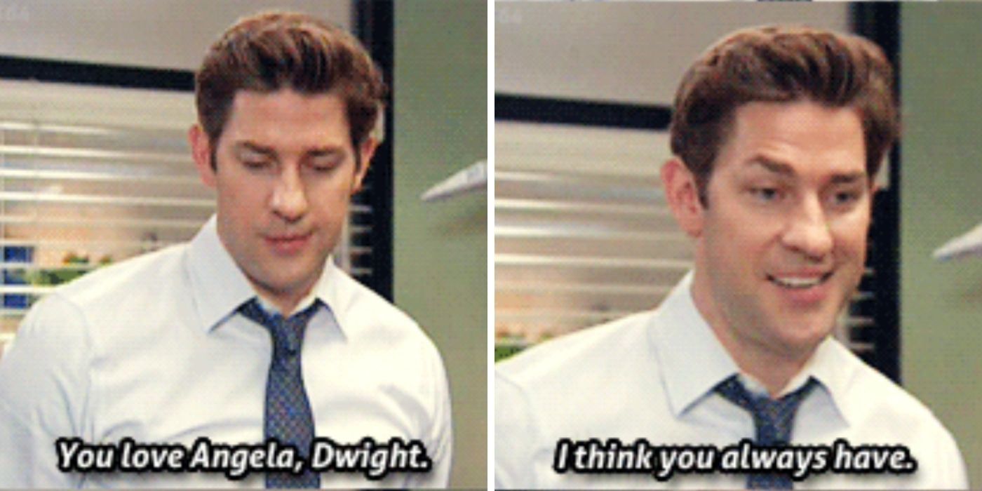 jim and dwight talking about angela - the office