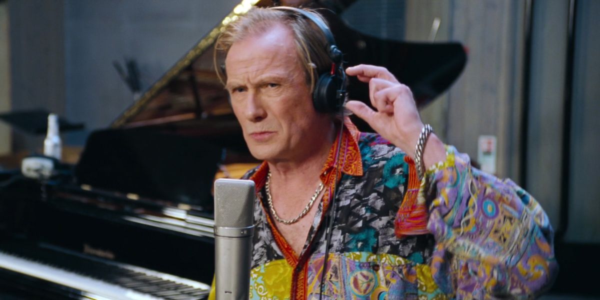 Bill Nighy recording a song in Love Actually