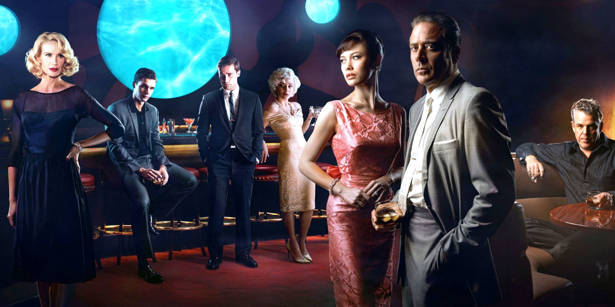 The glamorous cast of Magic City stare at the camera