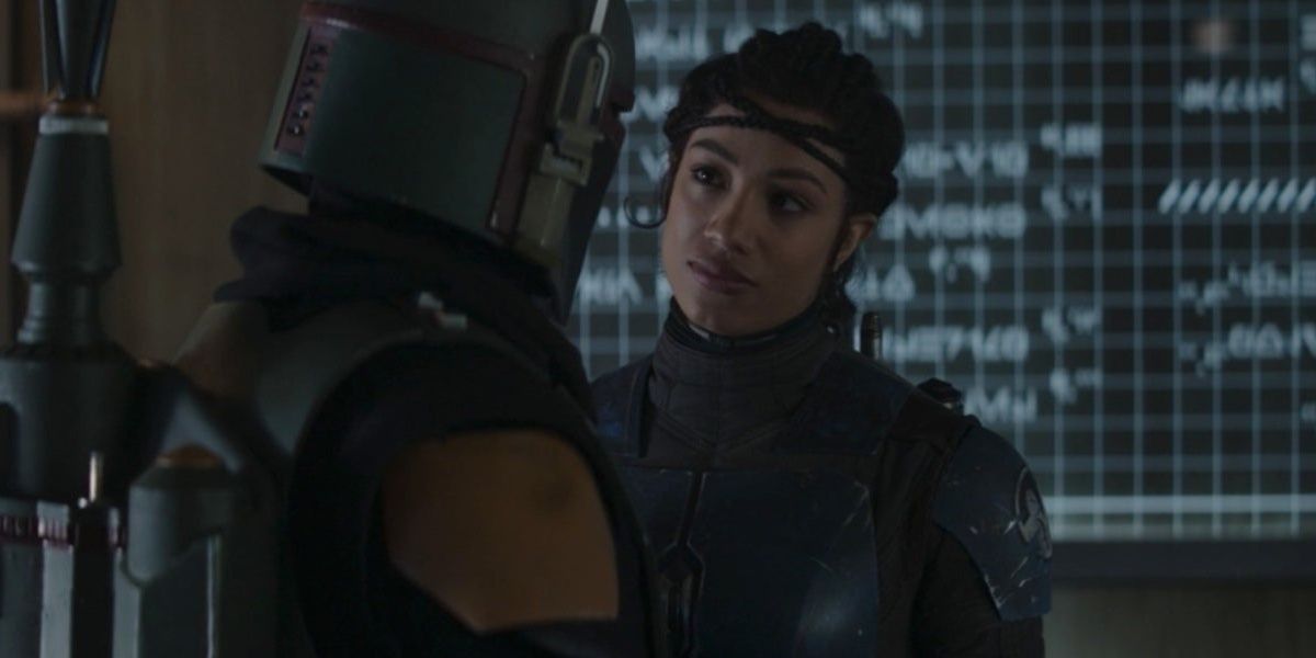 Koska Reeves gets into a verbal confrontation with Boba Fett in The Mandalorian