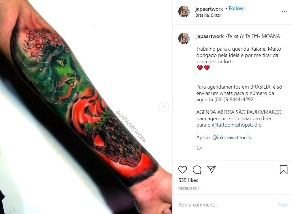 Art / Crafts Promotions on Instagram: “Moana piece by @laceyrose_tattoos  #disneytattoos #disneytattoo #disney #moana #disn… | Tattoos, Disney tattoos,  Cute tattoos