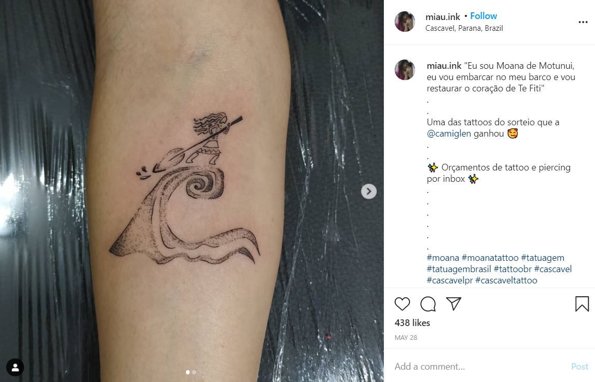 Moana tattoo by Maui.ink on Instagram