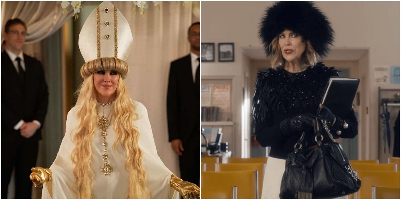 moira rose in schitt's creek with her different wigs