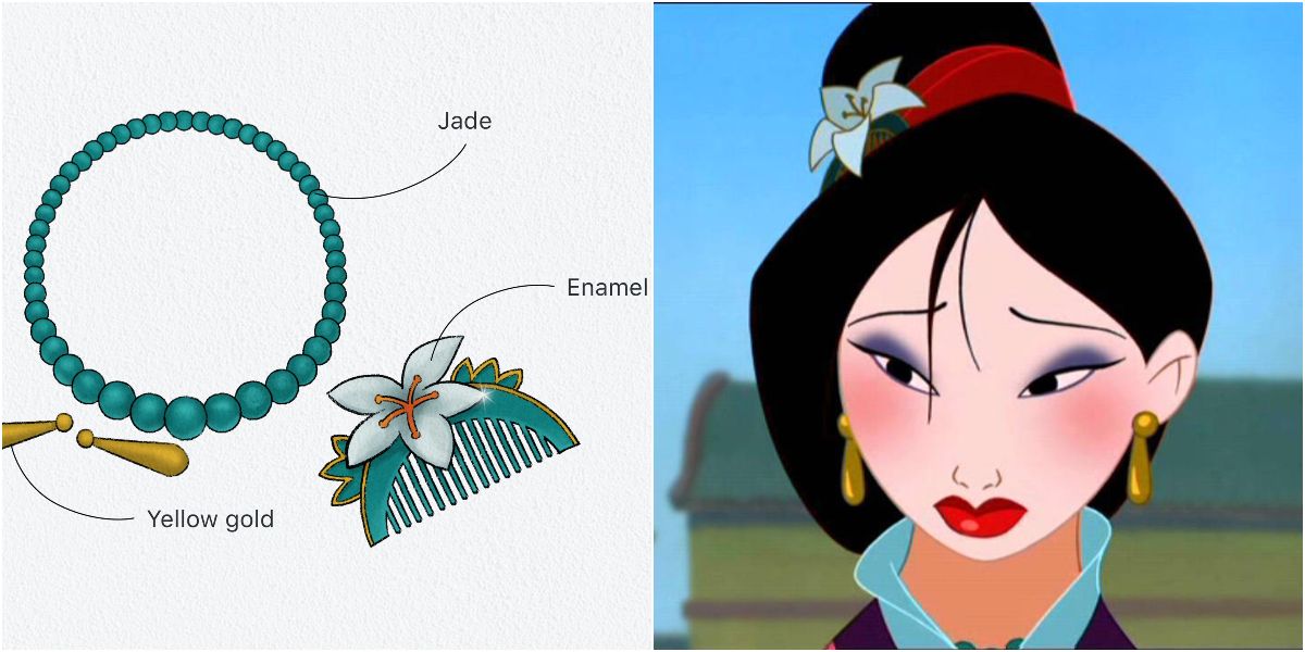 Mulan jade hair comb 