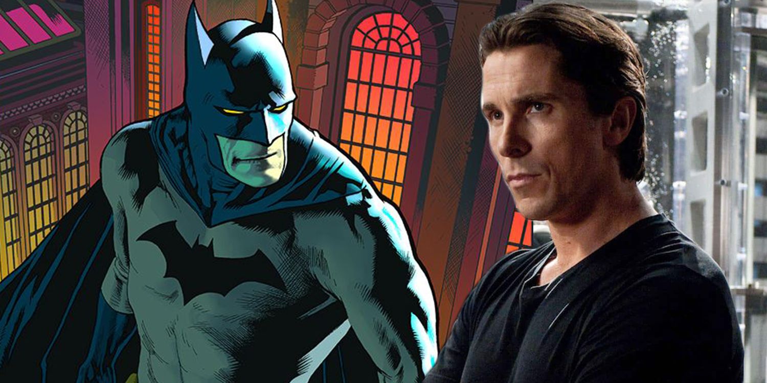 The Batman's Grave comic and Christian Bale in Christopher Nolan's Dark Knight trilogy.