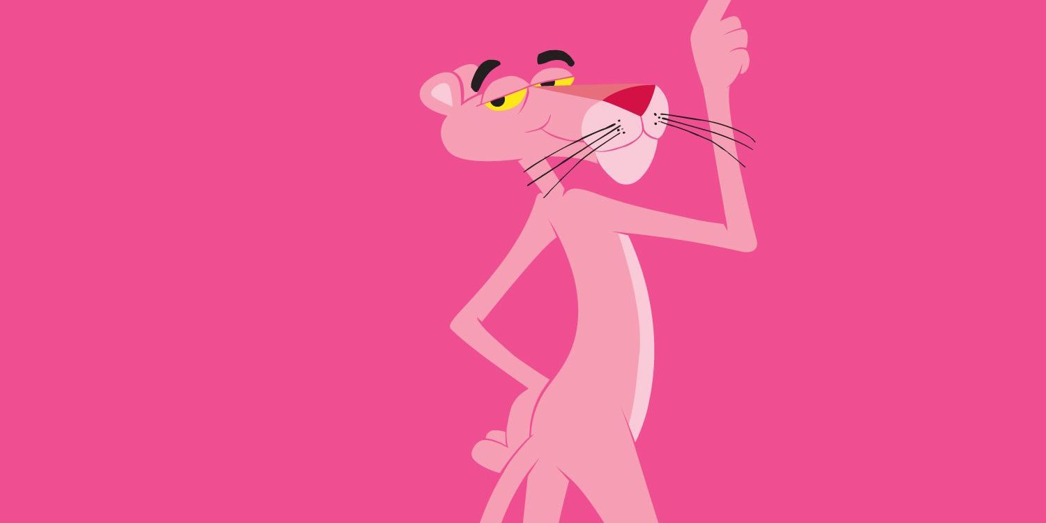 The Pink Panther in his own cartoon.