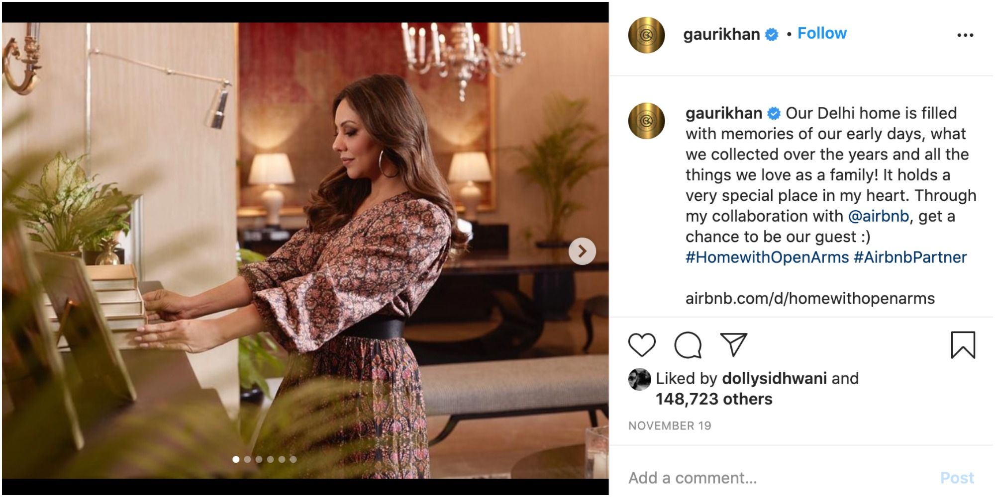 Gauri Khan - Instagram screenshot