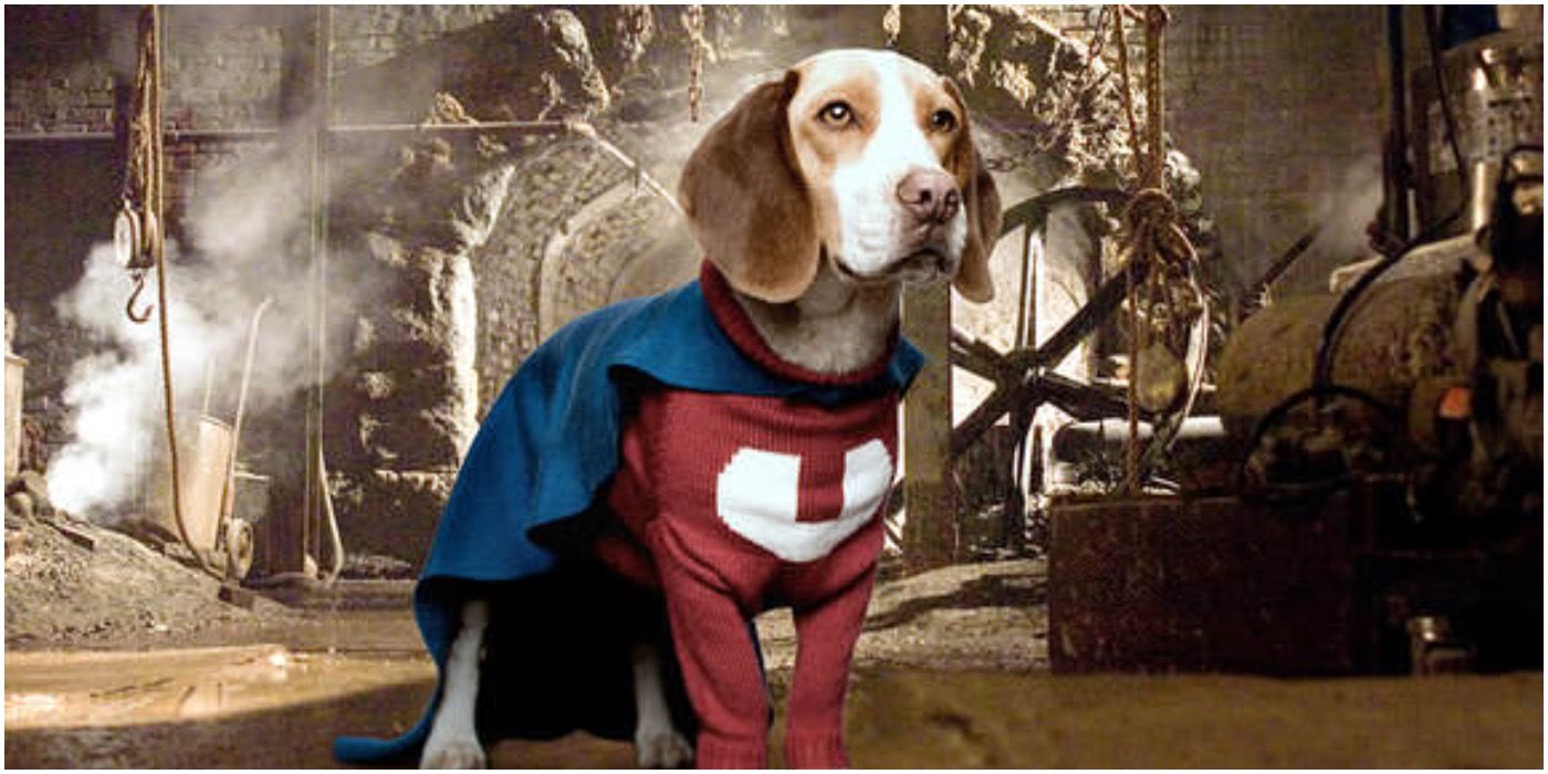 A scene from the film Underdog featuring the main superhero.