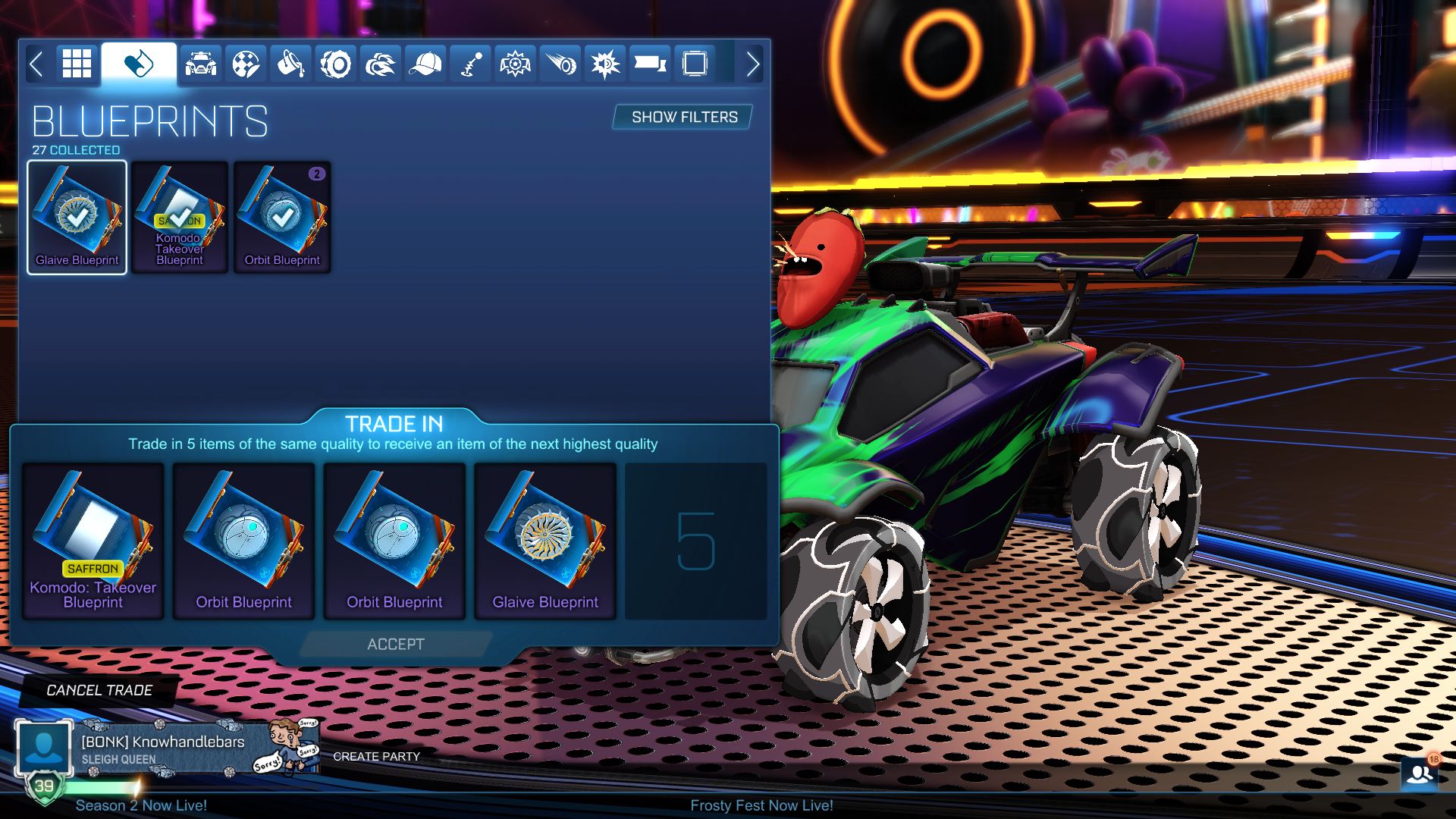 Rocket League How To Combine (& Trade) Blueprints