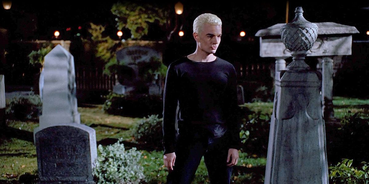 Spike in Restfield cemetery on Buffy the Vampire slayer