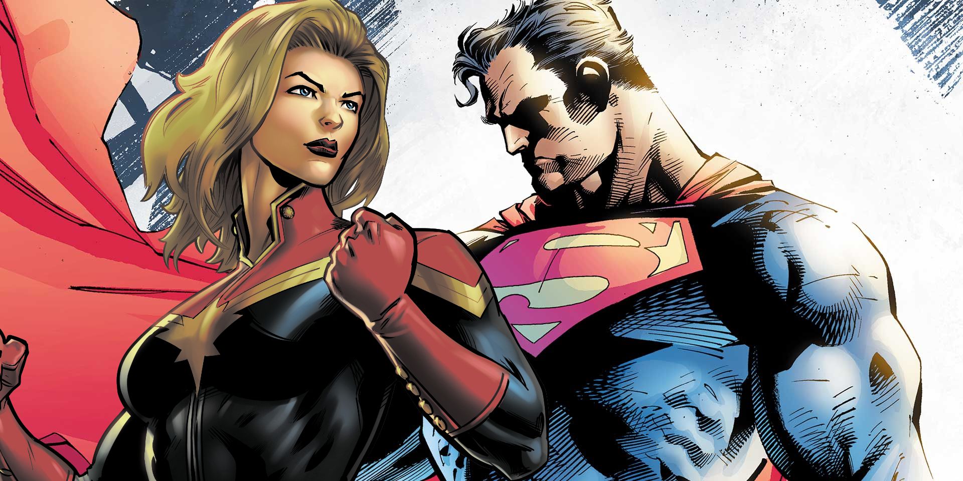 superman and captain marvel comic book art (1)