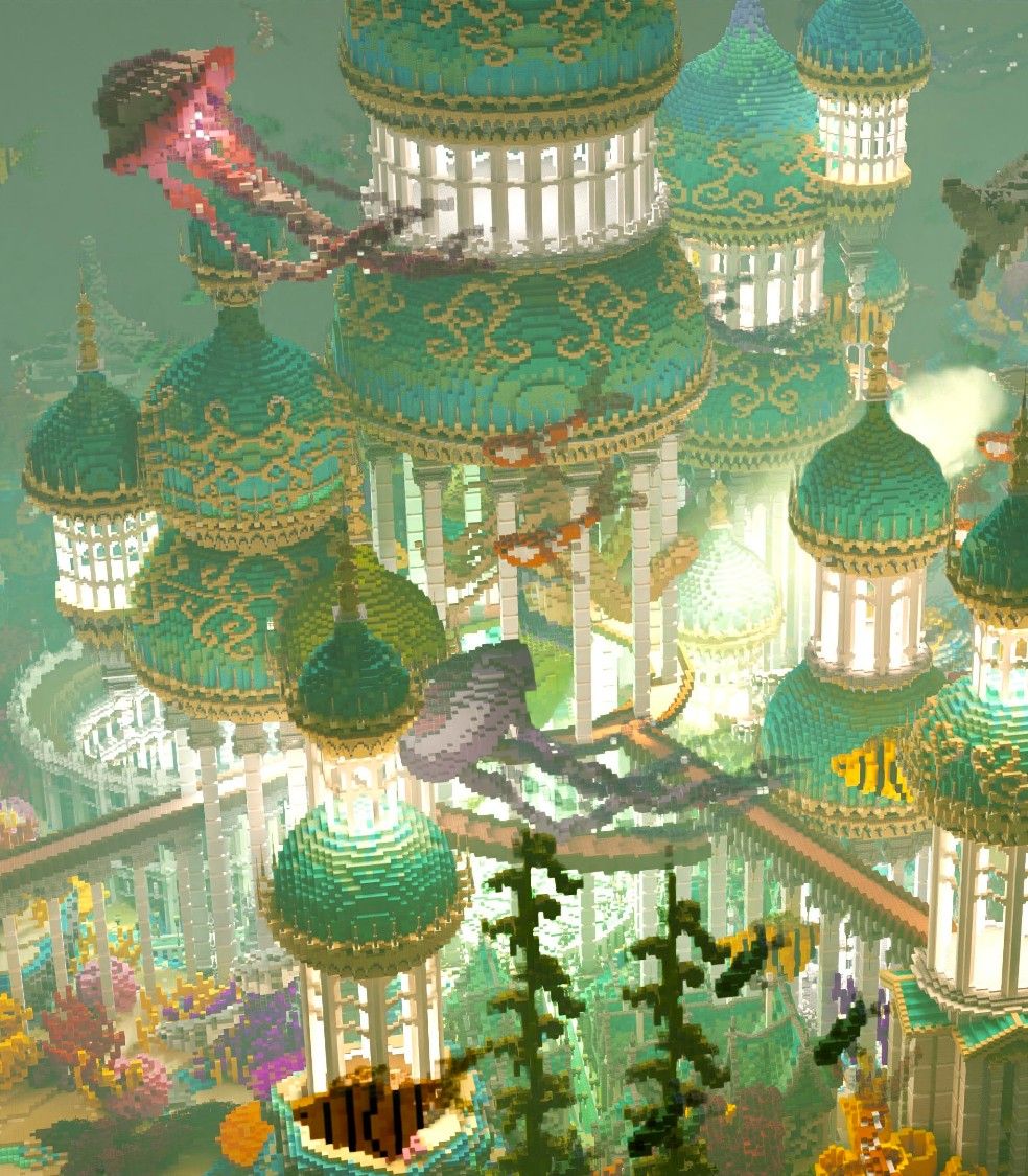 Minecraft Build Ideas Underwater Wonderland Vertical Underwater Palace